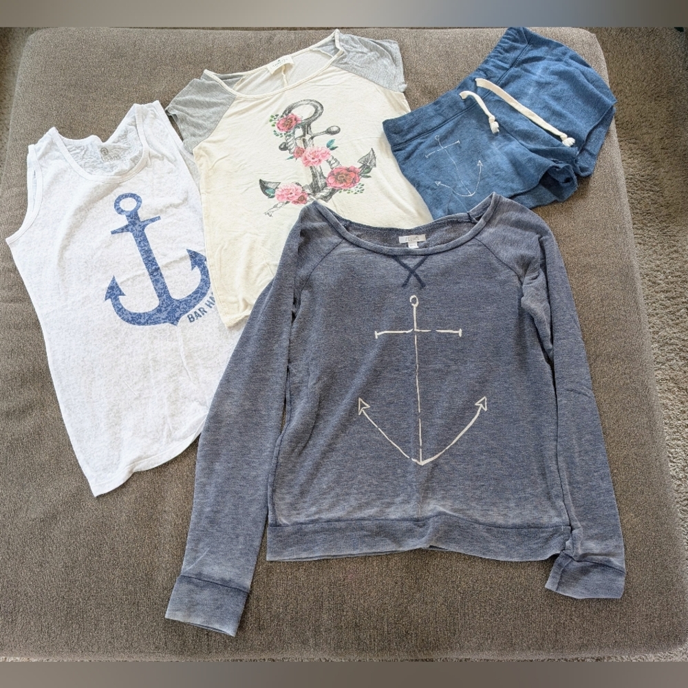 Woman's Anchor Themed Bundle of 4 Pieces! 2 Vintage dELiA*s Pieces!